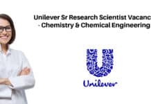 Unilever Sr Research Scientist Vacancy - Chemistry & Chemical Engineering