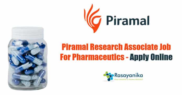 Piramal Research Associate Job