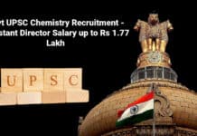 Govt UPSC Chemistry Recruitment - Assistant Director Salary up to Rs 1.77 Lakh