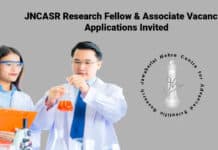 JNCASR Research Fellow & Associate Vacancy - Applications Invited