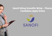Sanofi Hiring Scientific Writer - Pharma Candidates Apply Online