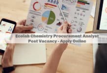 Ecolab Chemistry Procurement Analyst Post Vacancy - Apply Online
