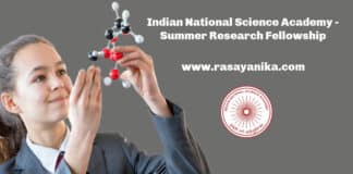 Indian National Science Academy - Summer Research Fellowship Program For Students & Teachers