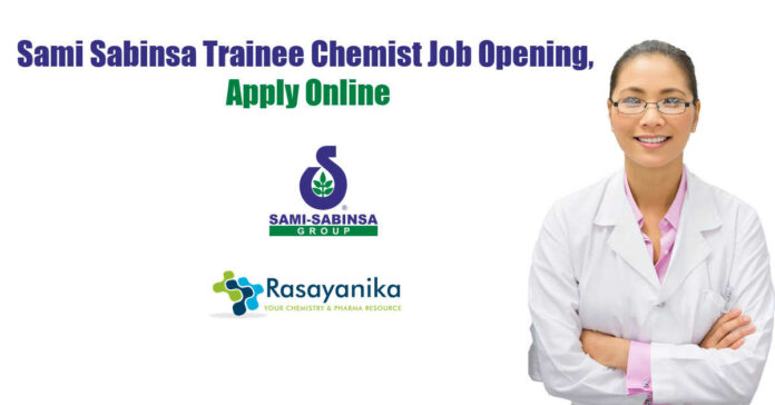 Sami Sabinsa Trainee Chemist