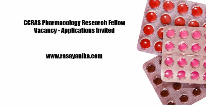 CCRAS Pharmacology Research Fellow Vacancy - Applications Invited