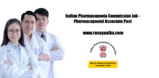 Indian Pharmacopoeia Commission Job - Pharmacopoeial Associate Post