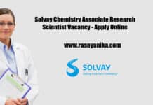 Solvay Chemistry Associate Research Scientist Vacancy - Apply Online