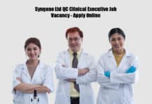 Syngene Ltd QC Clinical Executive Job Vacancy - Apply Online