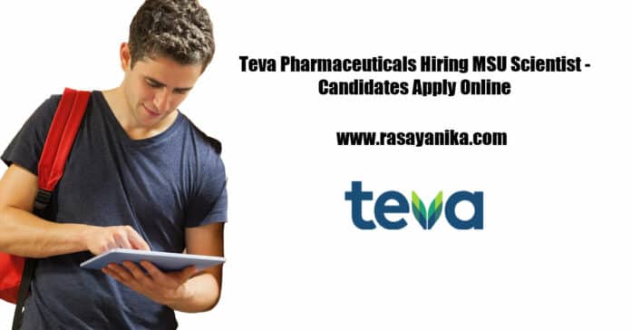 Teva Pharmaceuticals Hiring MSU Scientist - Candidates Apply Online