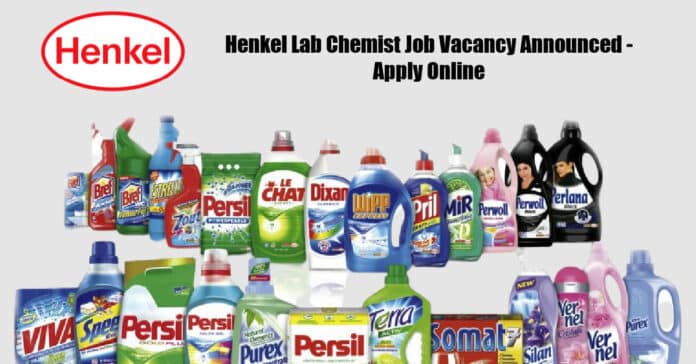 Henkel Lab Chemist Job Vacancy Announced - Apply Online
