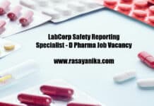 LabCorp Safety Reporting Specialist - D Pharma Job Vacancy