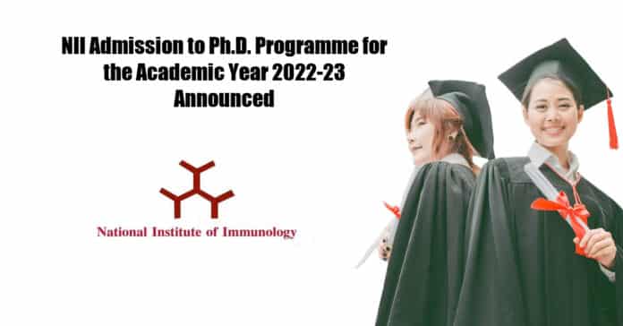 NII Admission PhD Programme 2022-23 Announced