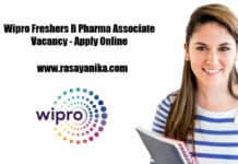 Wipro Freshers B Pharma Associate Vacancy - Apply Online