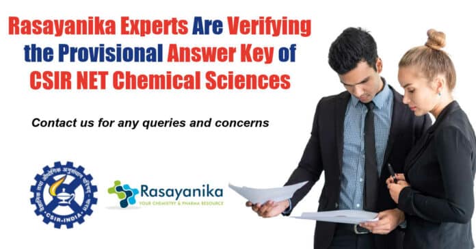 Verify CSIR-NET Answer Key - Rasayanika Experts Are Solving BTS