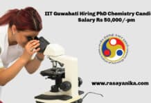 IIT Guwahati Hiring PhD Chemistry Candidates - Salary Rs 50,000/-pm