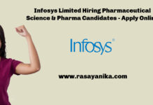 Infosys Limited Hiring Pharmaceutical Science & Pharma Candidates - Apply Online