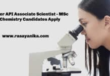 Pfizer API Associate Scientist - MSc Chemistry Candidates Apply