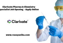 Clarivate Pharma & Chemistry Specialist Job Opening - Apply Online