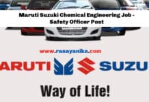 Maruti Suzuki Chemical Engineering Job - Safety Officer Post