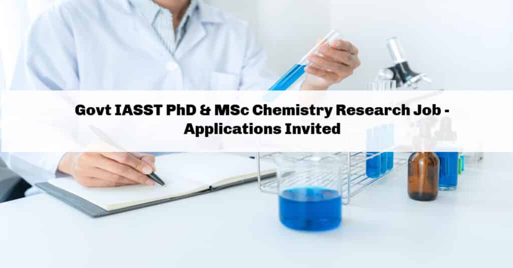 phd chemistry govt jobs