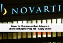 Novartis Pharmaceutical Science & Chemical Engineering Job - Apply Online