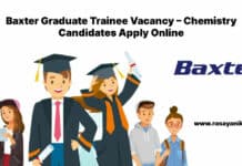 Baxter Graduate Trainee Vacancy – Chemistry Candidates Apply Online