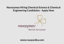 Novozymes Hiring Chemical Science & Chemical Engineering Candidates - Apply Now