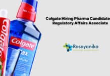 Colgate Hiring Pharma Candidates - Regulatory Affairs Associate