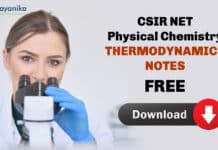 CSIR NET Thermodynamics Notes