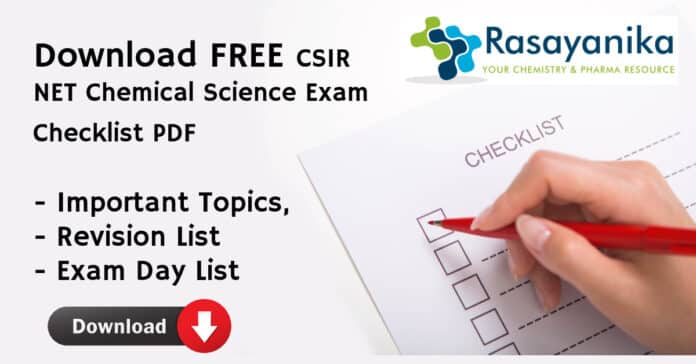 CSIR Chemical Science Topics