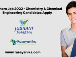 Freshers Job 2022 - Chemistry & Chemical Engineering Candidates Apply