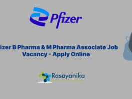 Pfizer B Pharma & M Pharma Associate Job Vacancy - Apply Online