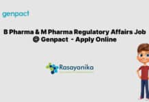 B Pharma & M Pharma Regulatory Affairs Job @ Genpact - Apply Online