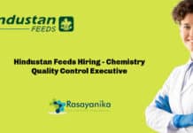 Hindustan Feeds Hiring - Chemistry Quality Control Executive