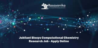 Jubilant Biosys Computational Chemistry Research Job - Apply Online