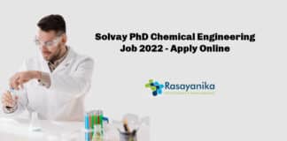 Solvay PhD Chemical Engineering Job 2022 - Apply Online
