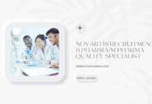 Novartis Recruitment - B Pharma/M Pharma Quality Specialist