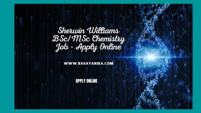 Sherwin Williams BSc/MSc Chemistry Job - Apply Online