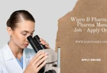 Wipro B Pharma/M Pharma Manager Job - Apply Online