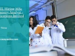 BECIL Hiring MSc Chemistry Analyst - Applications Invited