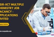 CSIR-IICT Multiple Chemistry Job Vacancy - Applications Invited