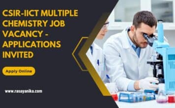CSIR-IICT Multiple Chemistry Job Vacancy - Applications Invited
