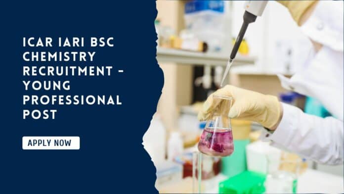 ICAR IARI BSc Chemistry Recruitment - Young Professional Post