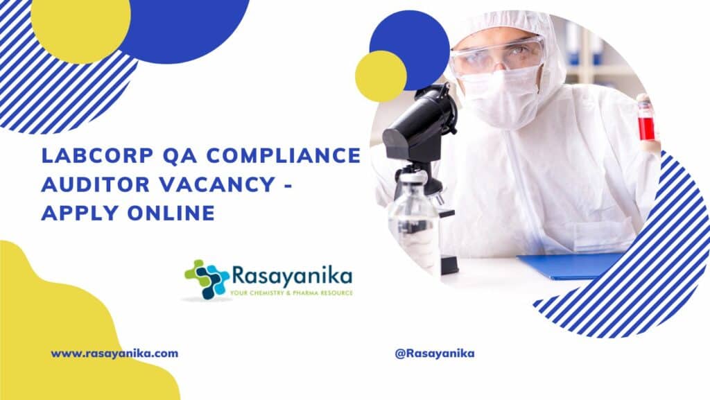 LabCorp QA Compliance Auditor Vacancy Apply Online