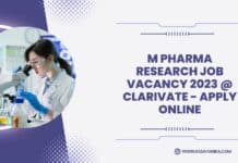 M Pharma Research Job Vacancy 2023 @ Clarivate - Apply Online