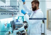 Unilever MSc/B Tech Chemical Engineering Job - Apply Online