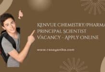 Kenvue Chemistry/Pharma Principal Scientist Vacancy - Apply Online