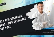 IISER TVM Vacancies 2023 - MSc Chemistry SRF Post