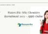 Waters BSc/MSc Chemistry Recruitment 2023 - Apply Online