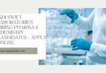 Indi Swift Laboratories Hiring Pharma & Chemistry Candidates - Apply Online